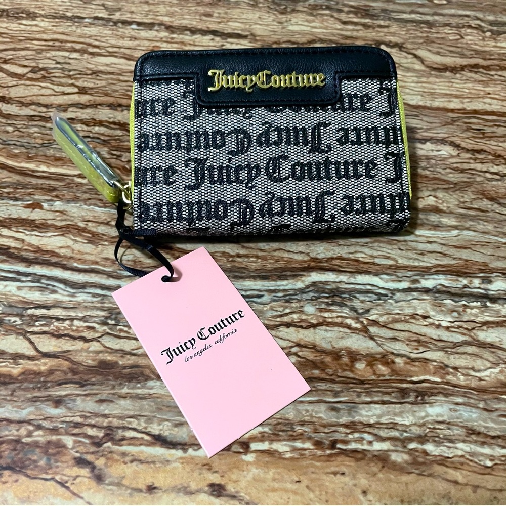 Juicy Couture Wallet Black/Gray Logo Cardholder Wallet - Picture 6 of 6